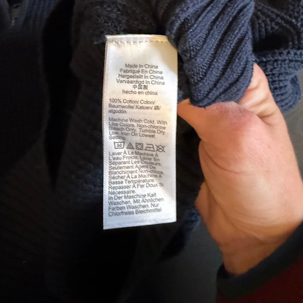 J. Crew Men's Cotton Waffle Knit Half Zip Sweater